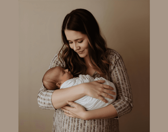 image of mommy with new born baby