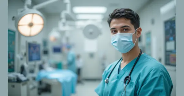 a dentist standing in a clinic 1