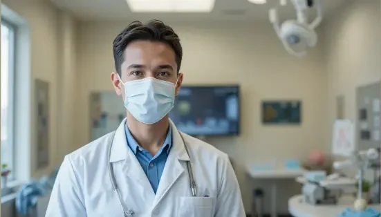 a doctor standing in clinic in bright environment 5